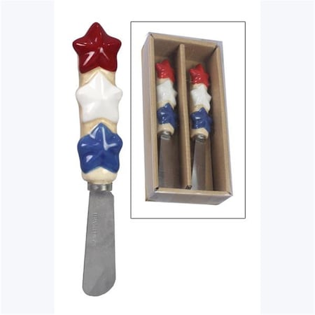 Desorden Ceramic 4th of July Spreader - 2 Piece DE3283769